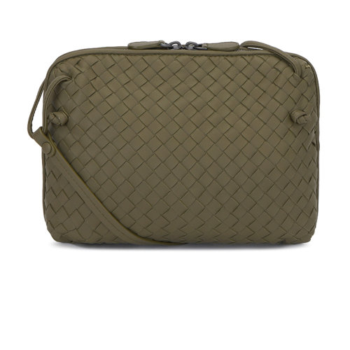 Bottega Veneta/葆蝶家  女包女士军绿色皮革时尚百搭斜挎包单肩包  245354V00162850
