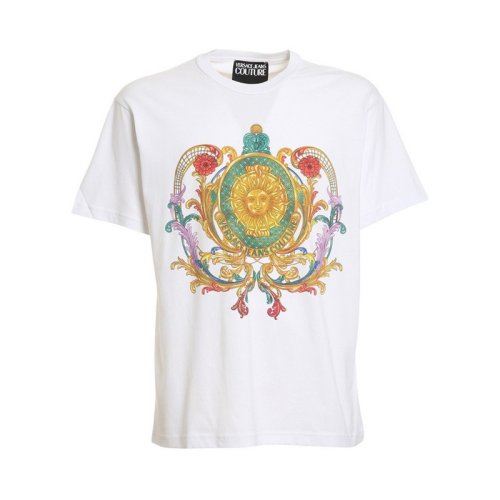  VERSACE JEANS COUTURE 男士印花棉质短袖T恤 72GAHF02 CJ00F 003 PLFSX