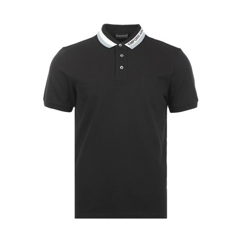  Emporio Armani/安普里奥阿玛尼 男士黑色棉质短袖POLO衫 3L1FAQ 1JPTZ 0061 PLFSX