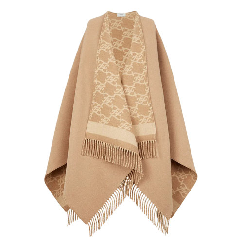 FENDI/芬迪新款 女士米色羊毛羊绒披风FXX715AHRFF0QU5