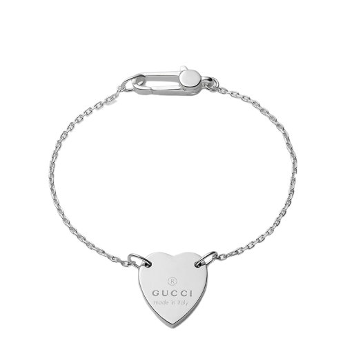 GUCCI/古驰  925银心形gucci标志手链223513J84008106