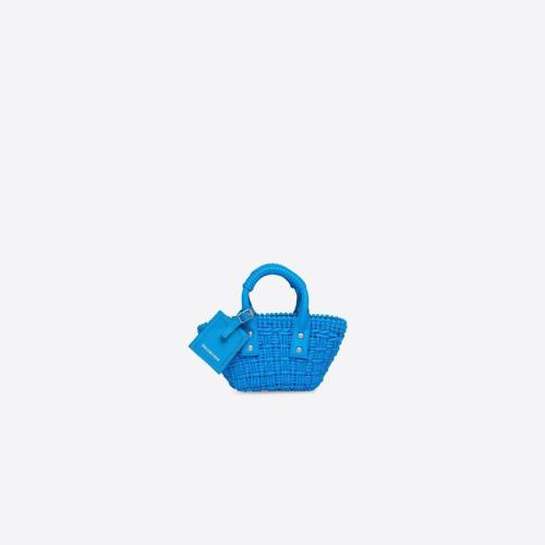 BALENCIAGA巴黎世家 22年秋冬 女士 手提包 Womens Bistro Xxs Basket With Strap in Indigo 6