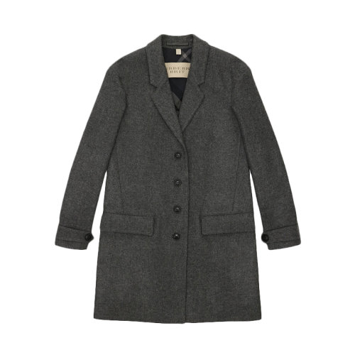 BURBERRY/博柏利 女士灰色中长款单排扣大衣 3943013
