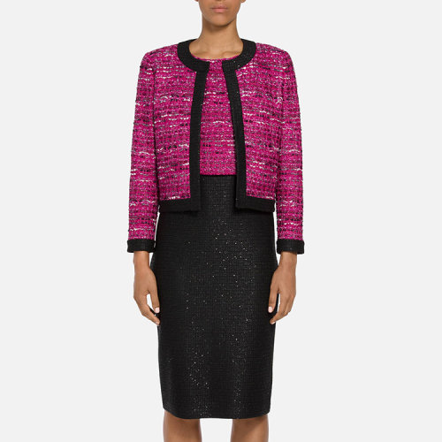 St.John/盛蔷丰富纹理粗花呢女士夹克K62Y051