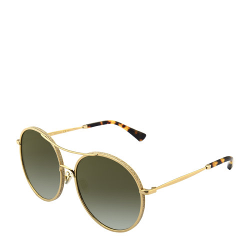 Jimmy Choo/周仰杰 吉米周 宋茜 明星同款 潮流 复古 百搭 圆形 女士 太阳镜 茶色 渐变 墨镜 眼镜 LENI/F/S 60mm Jimmy Choo 周仰杰