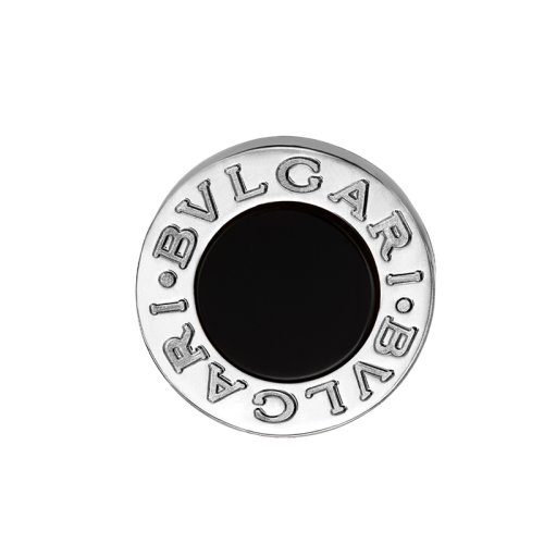 BVLGARI/宝格丽 BVLGARI系列 单只 圆形18K金白金镶黑玛瑙 耳钉 356121