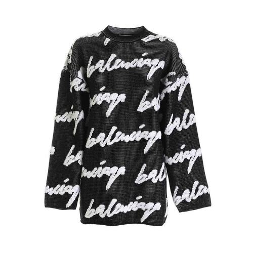  Balenciaga/巴黎世家 女士黑色织物针织衫/毛衫 628730-T3180-1070