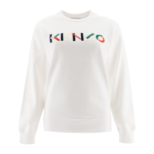 Kenzo 高田贤三 女士 服饰 字母logo白色棉质卫衣 女卫衣