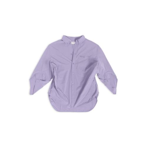 BALENCIAGA巴黎世家 22年秋冬 女士 长袖衬衫 BB CORP SWING TWISTED SHIRT 671663TMO375310