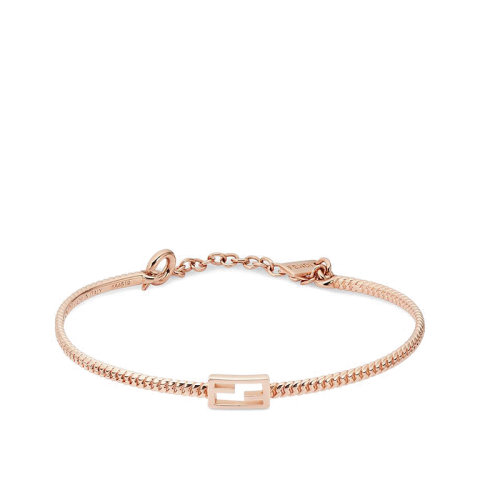 FENDI/芬迪  Baguette系列 女士玫瑰金金属网状链手链8AG988B08F0CJ4