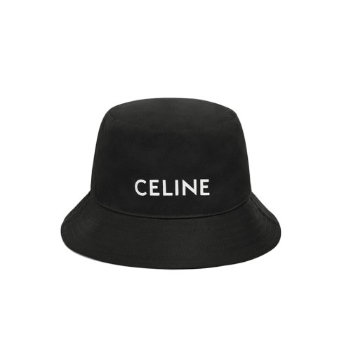 CELINE/赛琳 22年秋冬新款 男士超黑色纯棉渔夫帽2AU5B968P.38UB