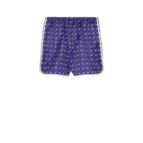  GUCCI古驰 22年秋冬 男士 adidas x Gucci联名系列Trefoil印花短裤 701367 ZAJCZ 9093