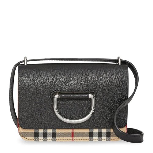 BURBERRY/博柏利 女士黑色羊皮革斜挎包 8010959 PLSX