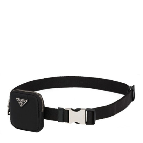 PRADA/普拉达  男士 黑色尼龙时尚腰带 2CN076-BV1-F0002