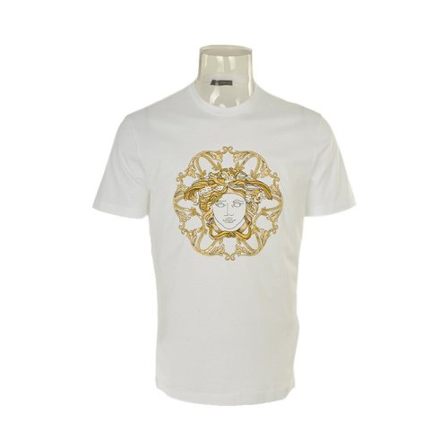  VERSACE/范思哲 男士白色棉质短袖T恤 A73292 1952 A93A PLFSX
