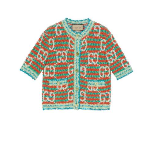  GUCCI古驰 22年秋冬 女士 GG棉质开衫 691588 XKCAL 6208