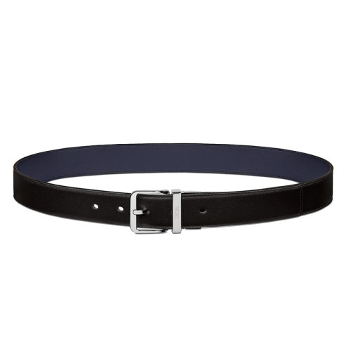 DIOR/迪奥新款 男士黑色和海军蓝色光滑小牛皮双面腰带30毫米4403PLXQU_H41Q