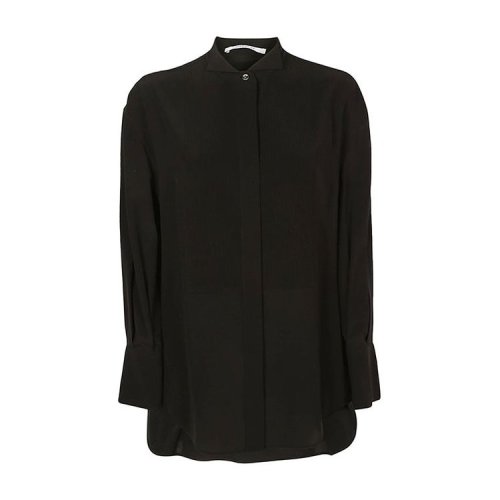 Givenchy/纪梵希  女装 时尚简约 冷淡风 翻领 女士黑色长袖衬衫 BW60EW10JX-001  HKY0640