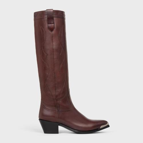  CELINE赛琳思琳 22年秋冬 女士 过膝靴 BOTTE HAUTE A_VEC POINTE MéTAL WESTERN BOOTS VEAU