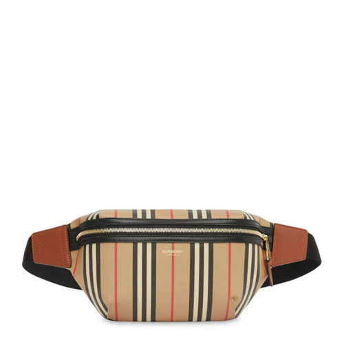BURBERRY/博柏利  Sonny - 标志性条纹环保帆布苏尼腰包 帆布腰包 80268381