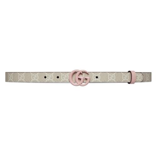  GUCCI古驰 22年秋冬 女士 双G带扣窄版腰带 409417 FAA6B 8050