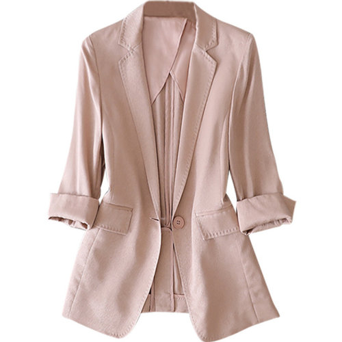 GeleiStory/GeleiStory  春夏薄款宽松气质显瘦休闲纯色西服  女装＞女士西装＞女士西服