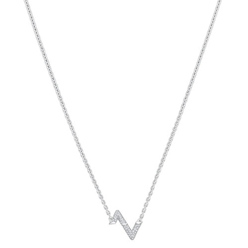 Louis Vuitton/路易威登 22春夏新款Volt系列 18K金白金徽标字母组合造型镶嵌钻石项链Q93867