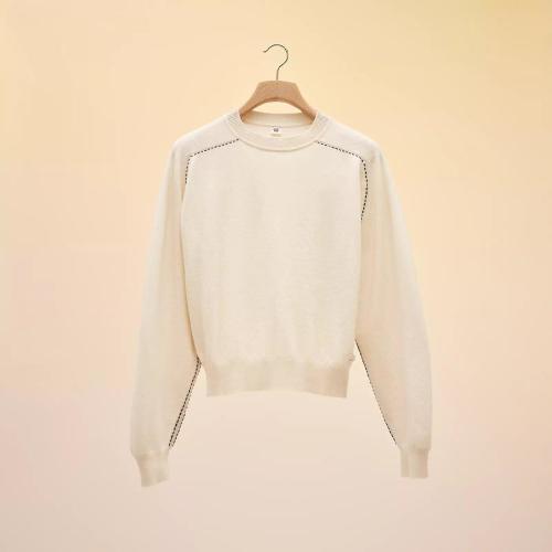  HERMES爱马仕 22年秋冬 女士 长袖衬衫 Pull manches longues Inspiration Sweat-shirt H2E260