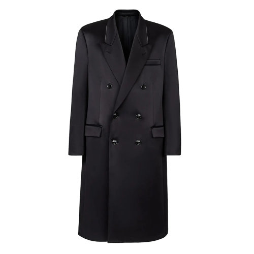 FENDI/芬迪 男士黑色缎面大衣FF0399AGYXF0QA1