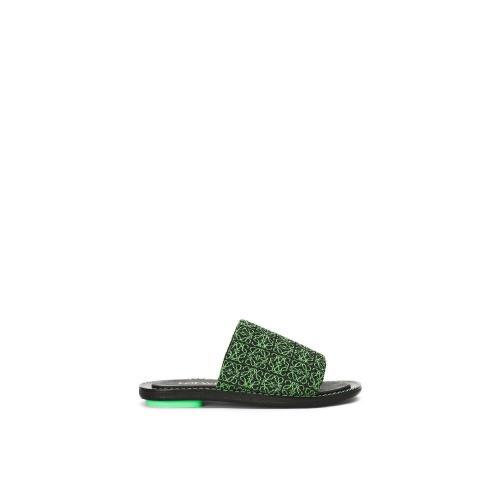  LOEWE罗意威 女士 拖鞋 Slide in Anagram jacquard and calfskin L815465X38-5827