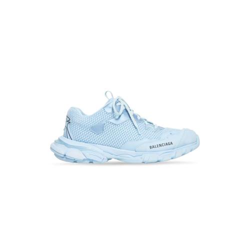  BALENCIAGA巴黎世家 22年秋冬 女士 休闲运动鞋 Womens Track.3 Trainers in Light Blue 70087