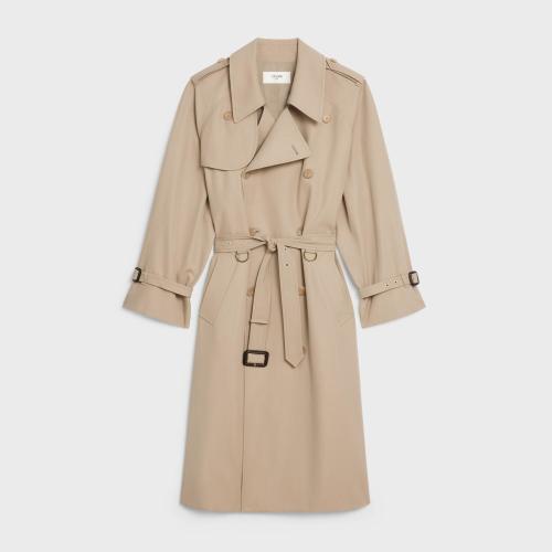  CELINE赛琳思琳 22年秋冬 女士 风衣 TRENCH DORIAN GABARDINE COTON 2M986777S.01TC