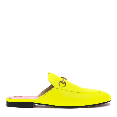 GUCCI/古驰 女士黄色皮革平底鞋半拖鞋 557730-0ZR60-7205