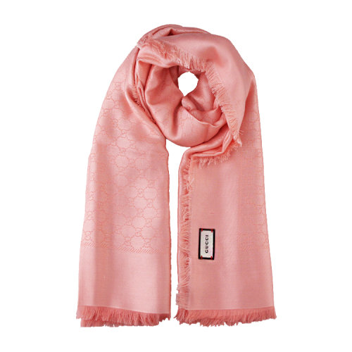 GUCCI/古驰   女士粉色羊毛真丝围巾/披肩围巾 406236-3G632-6800