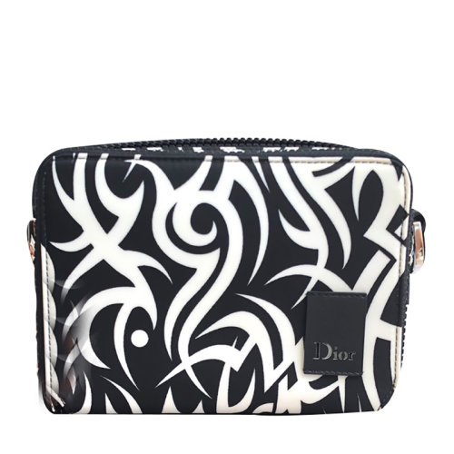 DIOR/迪奥 黑色 织物斜跨包 bi