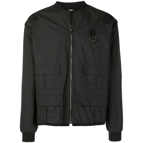 GUCCI/古驰  古琦男装 经典双G 男士黑色棉质拉链棒球服夹克外套 544656 XDAEV 1868