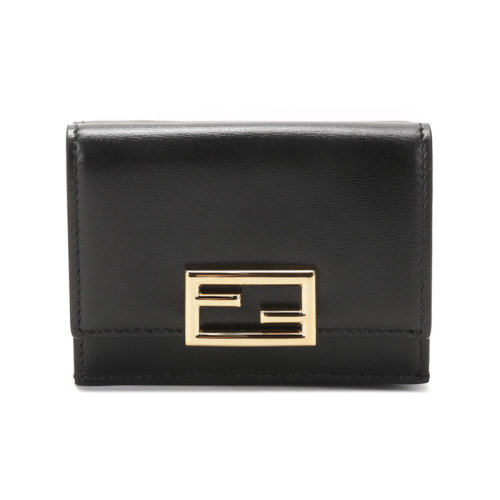 FENDI/芬迪 女士MICRO TRIFOLD系列牛皮双F短款钱包钱夹 8M0395 AHM0