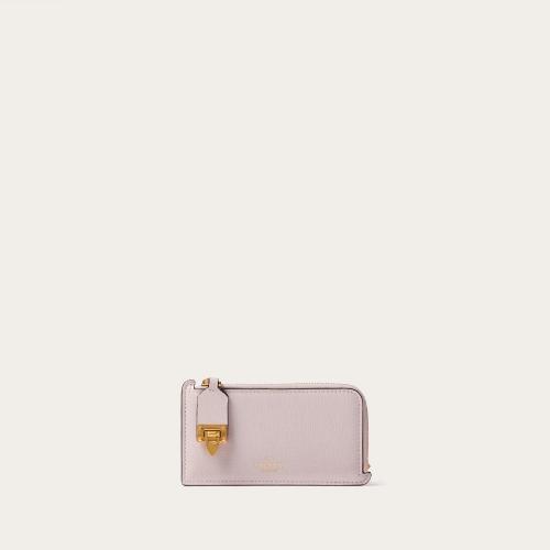 VALENTINO华伦天奴 22年秋冬 女士 卡包 PORTE-CARTES ZIPPé ROCKSTUD EN CUIR DE VEAU GRAIN