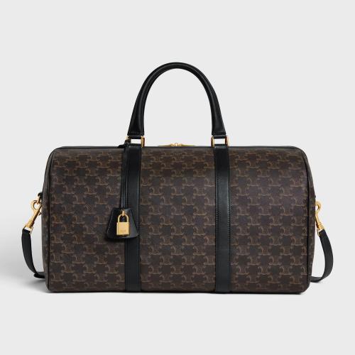  CELINE赛琳思琳 22年秋冬 男士 旅行包 标志印花和牛皮革中号旅行包 190662CHI.38NO