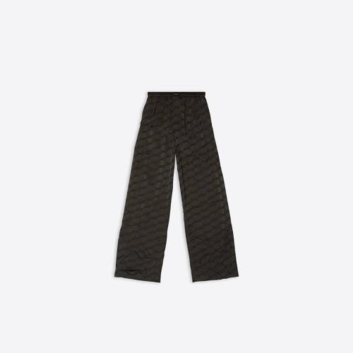  BALENCIAGA巴黎世家 22年秋冬 女士 休闲裤 Womens Bb Monogram Pyjama Trousers in Black 659