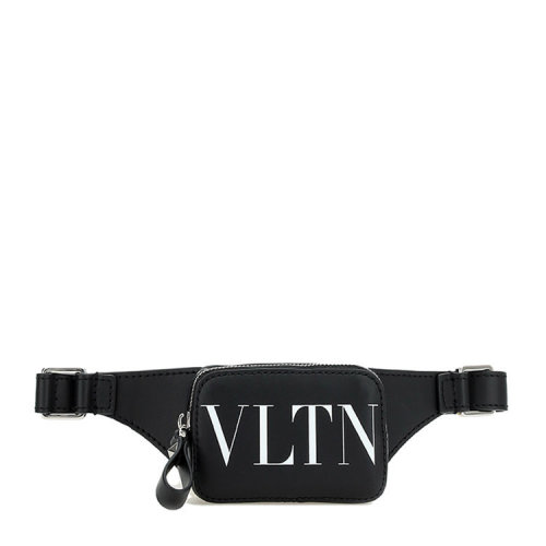 Valentino/华伦天奴  男包男黑色皮革时尚经典斜挎包胸包腰包  VY2B0A10WJW 0NI