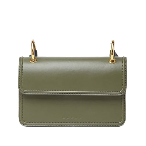  MARNI/玛尼 20 NEW BEAT系列 绿色粒面小牛皮风琴斜挎单肩包  单肩包 BNMP0006Q0LV589Z2F94