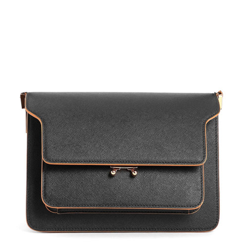 MARNI/玛尼 SAFFIANO系列女士纯色小牛皮时尚简约单肩包斜挎包手提包腋下包女包 SBMPN09U07-LV520 多色可选