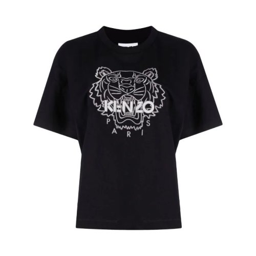  KENZO/高田贤三 女士黑色棉质短袖T恤 FB62TS6404YH-99 PLFSX