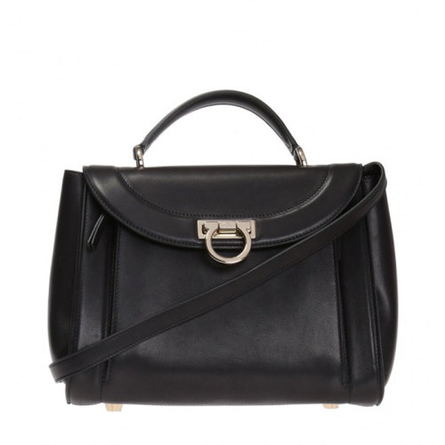 Salvatore Ferragamo/菲拉格慕 女士 女包 黑色皮革时尚斜挎包单肩包 21G919 685971