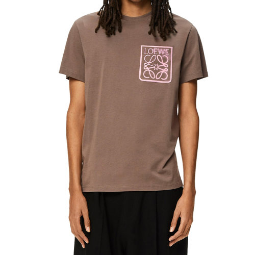 LOEWE/罗意威 22年秋冬新款 男士松石绿色纯棉Anagram Logo假口袋T恤H526Y22X25-1470