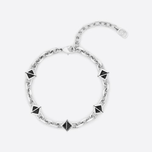  DIOR迪奥 22年秋冬 男士 手镯 CD Diamond 细链环手链 B1722HOMMT_D004