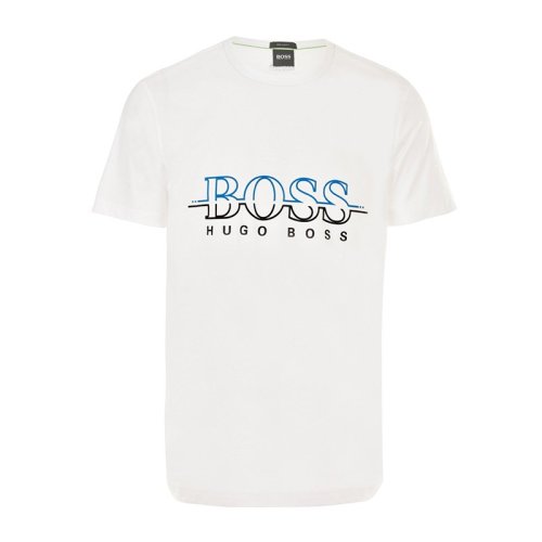 HUGO BOSS/雨果波士 男装 服饰 棉质BOSS徽标时尚休闲圆领男士短袖T恤