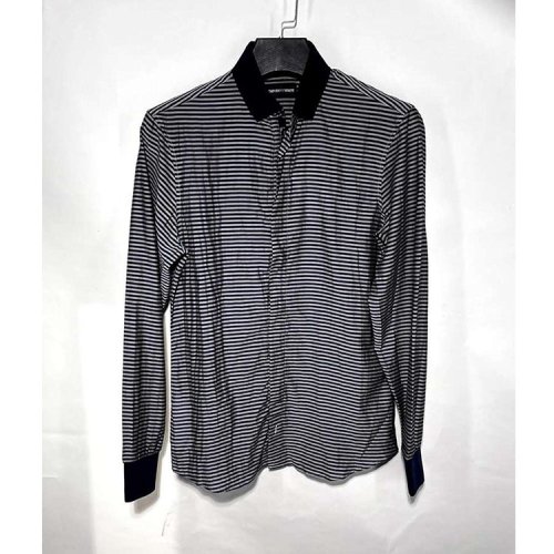 Emporio Armani/安普里奥阿玛尼  灰蓝条纹男士长袖上衣