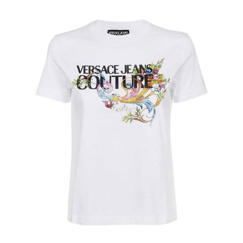  VERSACE JEANS COUTURE 女士白色棉质短袖T恤 B2HWA7KA 30457 003 PLFSX